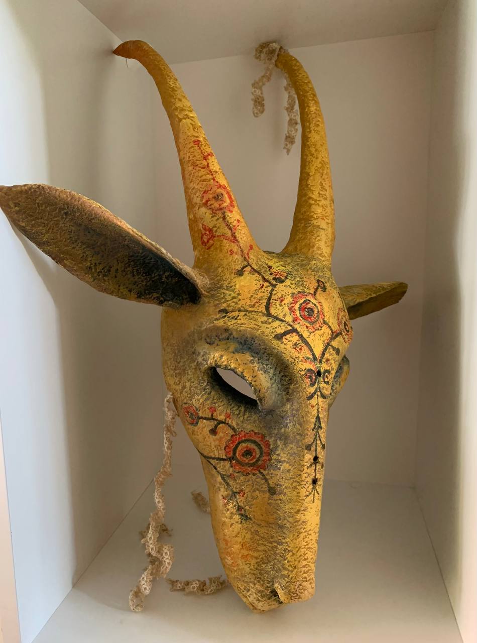 Paper Mache masquerade mask created during the course